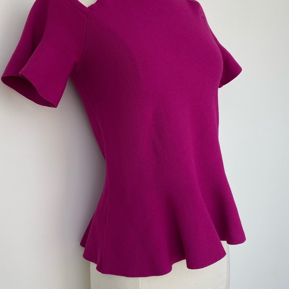 Ann Taylor exposed shoulder peplum top - Picture 4 of 8